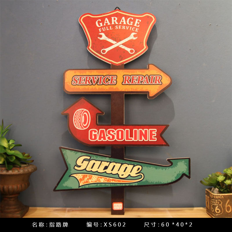 复古墙面木质壁饰美式家居酒吧咖啡厅指示牌箭头路标木板画装饰品,淘宝优惠券,粉丝福利购,淘宝优惠卷