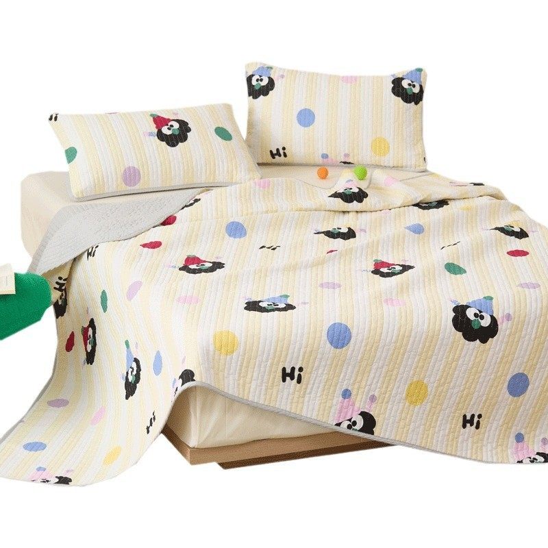 纯棉床盖单件四季通用全棉水洗儿童榻榻米夹棉床单人三件套冬季3,淘宝优惠券,粉丝福利购,淘宝优惠卷