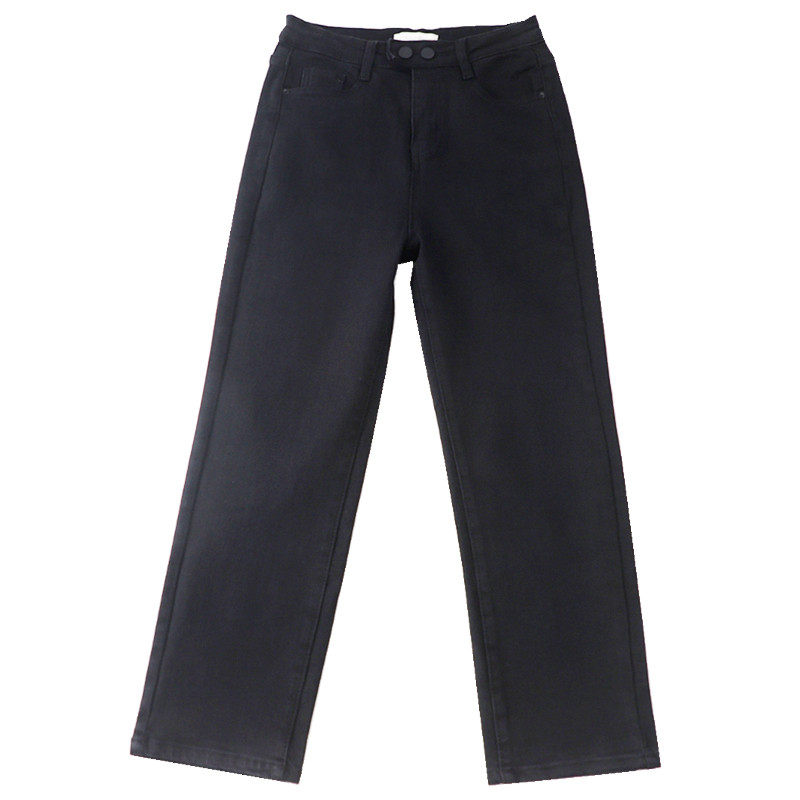 大码黑色女2025显瘦梨形身材微胖妹妹mm九分直筒裤,淘宝优惠券,粉丝福利购,淘宝优惠卷