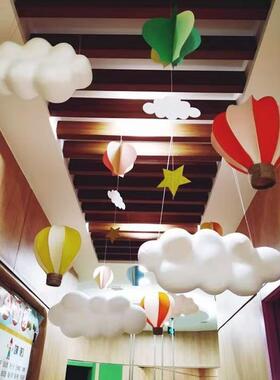 立体浮云泡沫摆件室内景观浮云雕塑 艺术馆陈列浮云摆件摆件批发