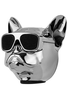 法斗犬蓝音响 狗头蓝牙音牙响牛犬音箱狗头音箱骷髅头 蓝斗牙音响