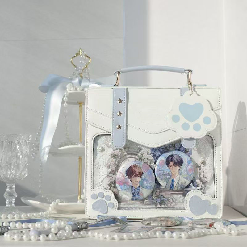 原创痛包双肩包二次元大容量斜挎包小食量单肩包吧唧包透明包娃包,淘宝优惠券,粉丝福利购,淘宝优惠卷