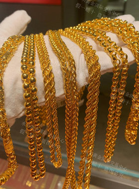 龙骨链足金包银项链送男友礼物