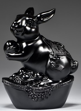 黑色实木质雕刻十二12生肖摆件全套鼠牛虎兔龙蛇马羊猴鸡狗猪饰品