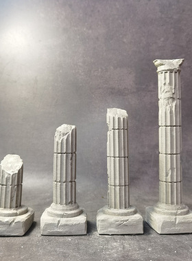 冬官手作 水泥混凝土鱼缸造景y布景摆件装饰品罗马柱废墟柱子草缸