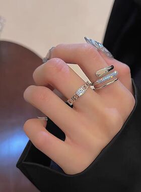 轻奢新款小众设计高级感开口戒指