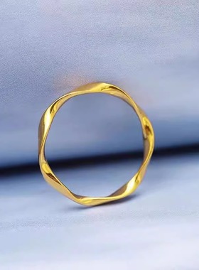 小红书同款莫比乌斯环戒指素戒