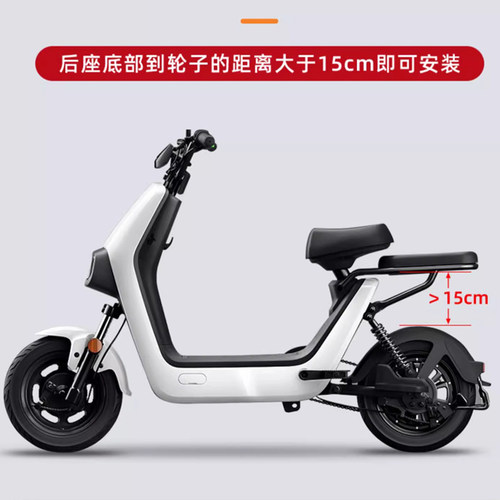 适用于雅迪小型电动车后座底部挂包PU后置包电瓶车雨衣储物后座包 - 图3