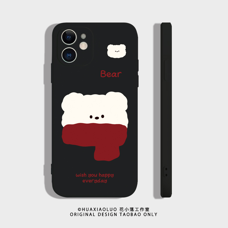 圣诞狗熊适用vivoy36手机壳y35m新款y33s磨砂y32t超薄y31s防摔y30男y20女y10全包y9s软y7s硅胶vivoy3s保护套 - 图0