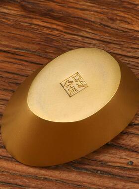 黄铜元宝实心元宝摆件铜元宝家居桌面摆件小元宝