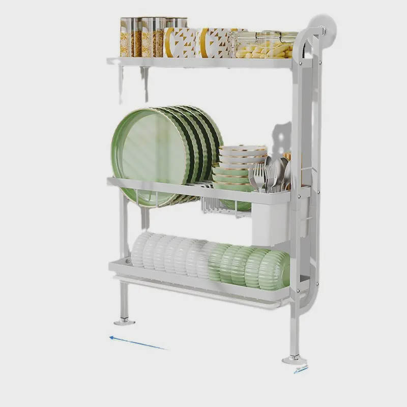 厨房壁挂立式沥水架大容量多功能多层置物碗碟杯叉筷勺收纳置物架,淘宝优惠券,粉丝福利购,淘宝优惠卷