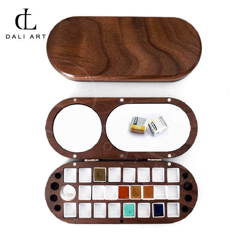 多功能水彩盒颜料分装盒24色2毫升固体分装盒黑胡桃 加厚不变型,淘宝优惠券,粉丝福利购,淘宝优惠卷