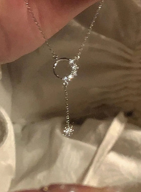 流苏花环项链女纯银999轻奢小众足银锁骨链2024新款爆款 生日礼物