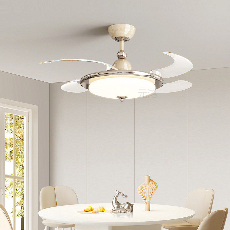 奶油风卧室风扇吊灯2025新款高级感隐形客厅餐厅房间儿童房风扇灯,淘宝优惠券,粉丝福利购,淘宝优惠卷