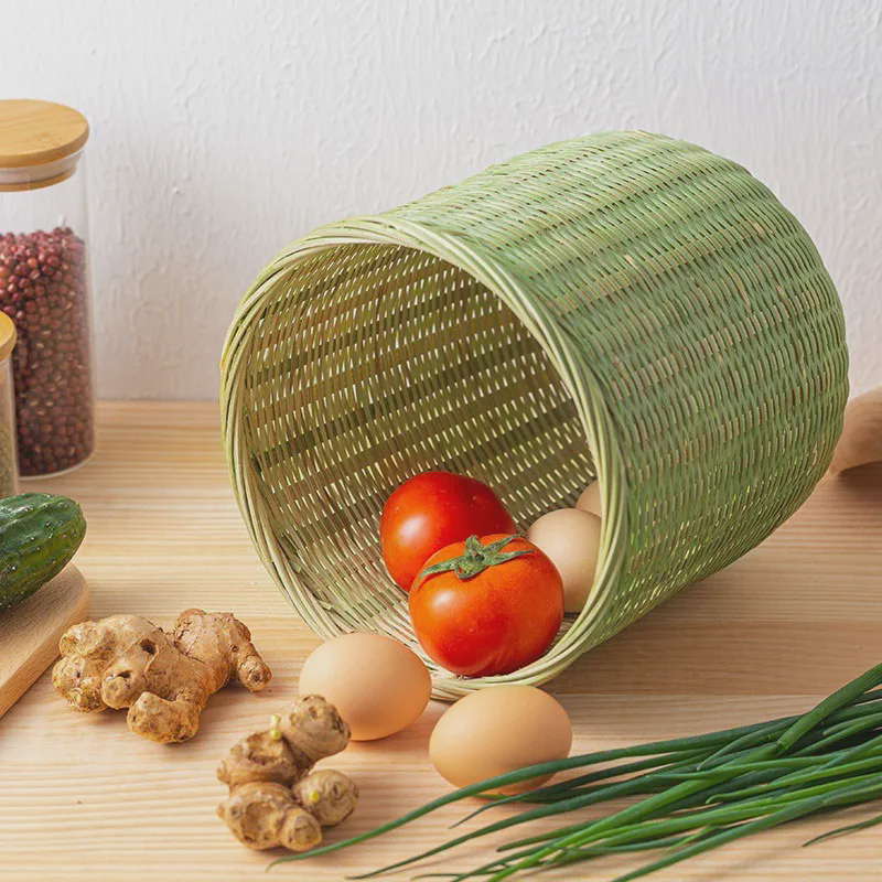头层竹青篾竹篮圆直桶收蜂笼竹编收纳筐手工编织圆桶形竹编筐,淘宝优惠券,粉丝福利购,淘宝优惠卷
