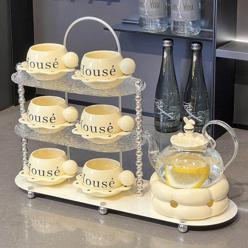 网红水果花茶壶加热英式下午茶茶具茶杯套装闺蜜结婚新婚礼物,淘宝优惠券,粉丝福利购,淘宝优惠卷