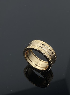 宽版冰块戒指小众设计几何素圈银方块士级感食指男女情侣对戒纯