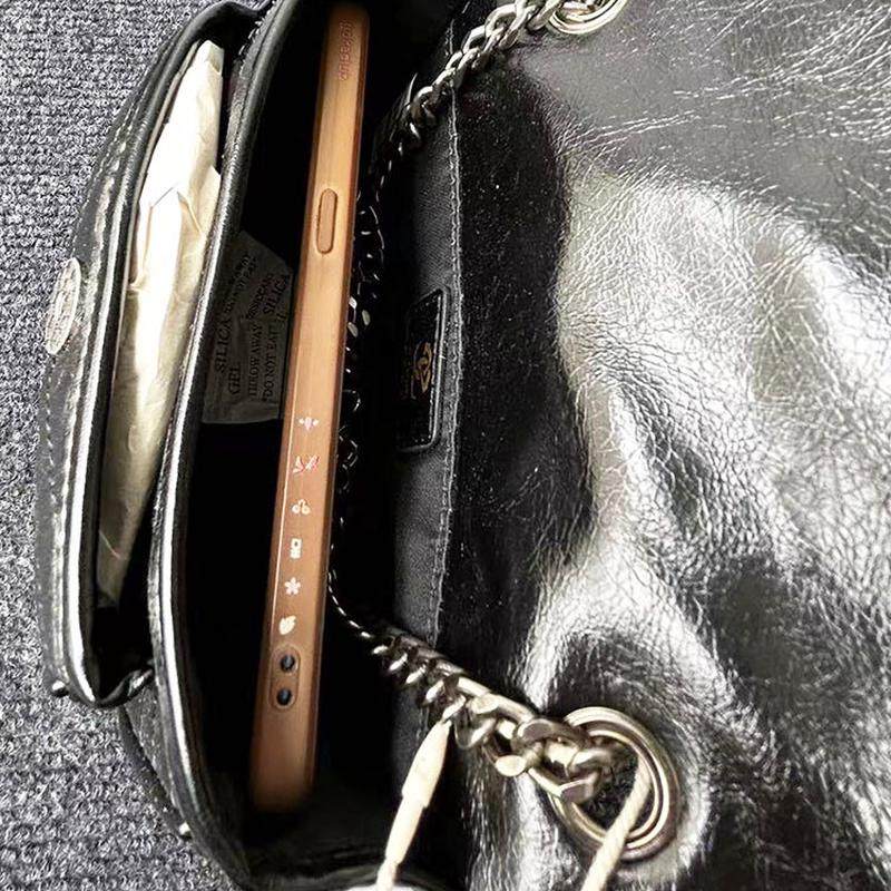 迷你2024年新款头层油蜡褶皱流浪包高档金属链条女士小包,淘宝优惠券,粉丝福利购,淘宝优惠卷