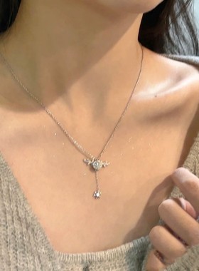 999纯银一鹿有你项链女轻奢小众设计2024新款爆款锁骨链生日礼物