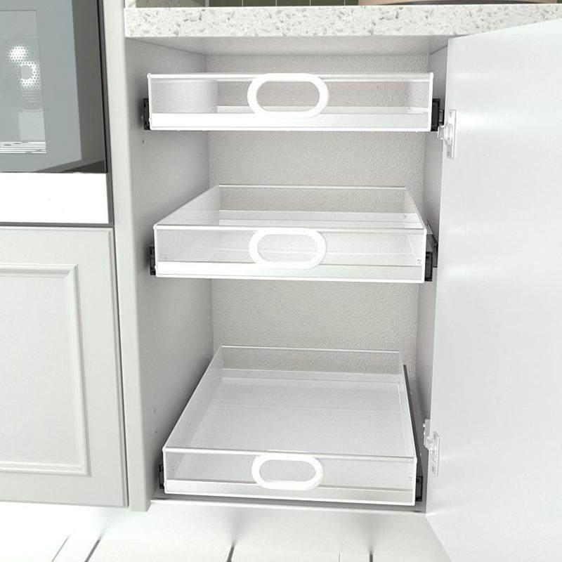 拉篮新款不锈钢滑轨整理侧装塑料分层收纳盒加厨房橱柜抽屉储物,淘宝优惠券,粉丝福利购,淘宝优惠卷
