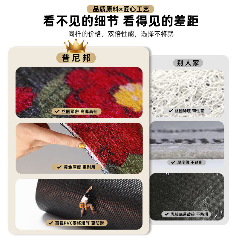 新款入户门丝圈地垫门垫进门门口免洗垫子家用玄关门外蹭脚垫地毯,淘宝优惠券,粉丝福利购,淘宝优惠卷