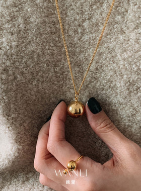 挽里长款圆珠毛衣链女款优雅大气高级感秋冬搭配颈链时尚首饰法式