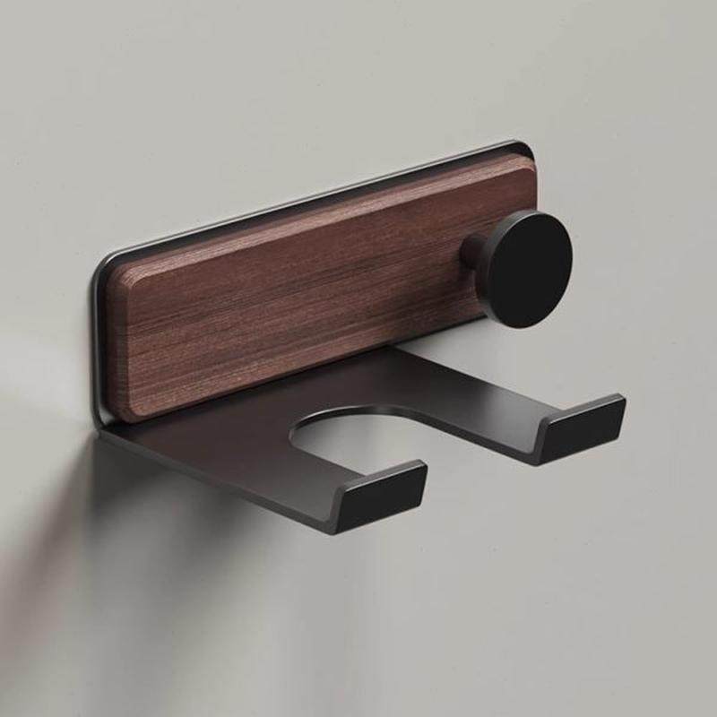 原木风吹风机置物架免打孔卫生间支架浴室电吹风筒壁挂式挂架,淘宝优惠券,粉丝福利购,淘宝优惠卷