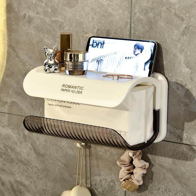 挂壁洗脸巾收纳盒浴室免打孔置物架家用卫生间高档大容量纸巾盒,淘宝优惠券,粉丝福利购,淘宝优惠卷