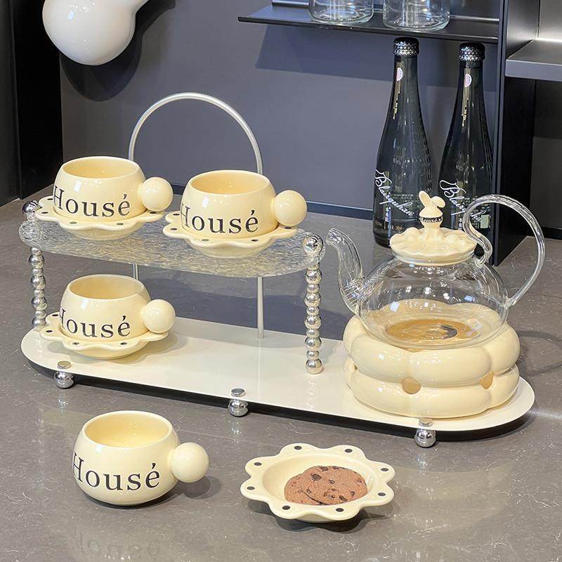 网红水果花茶壶加热英式下午茶茶具茶杯套装闺蜜结婚新婚礼物,淘宝优惠券,粉丝福利购,淘宝优惠卷