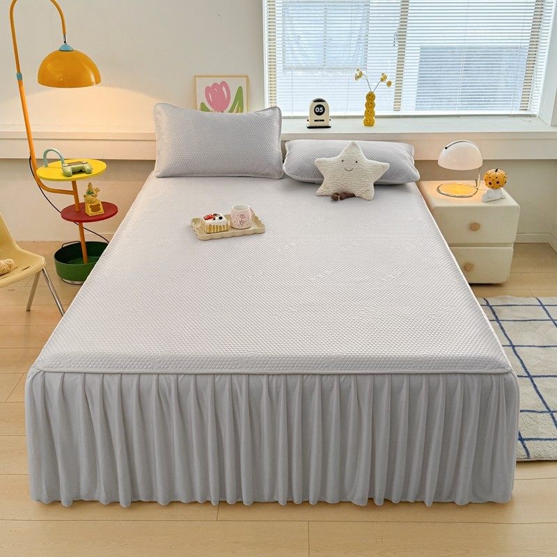 冰丝凉席a类母婴级冰豆豆2025新款单人床双人床裙款软席子可机洗,淘宝优惠券,粉丝福利购,淘宝优惠卷