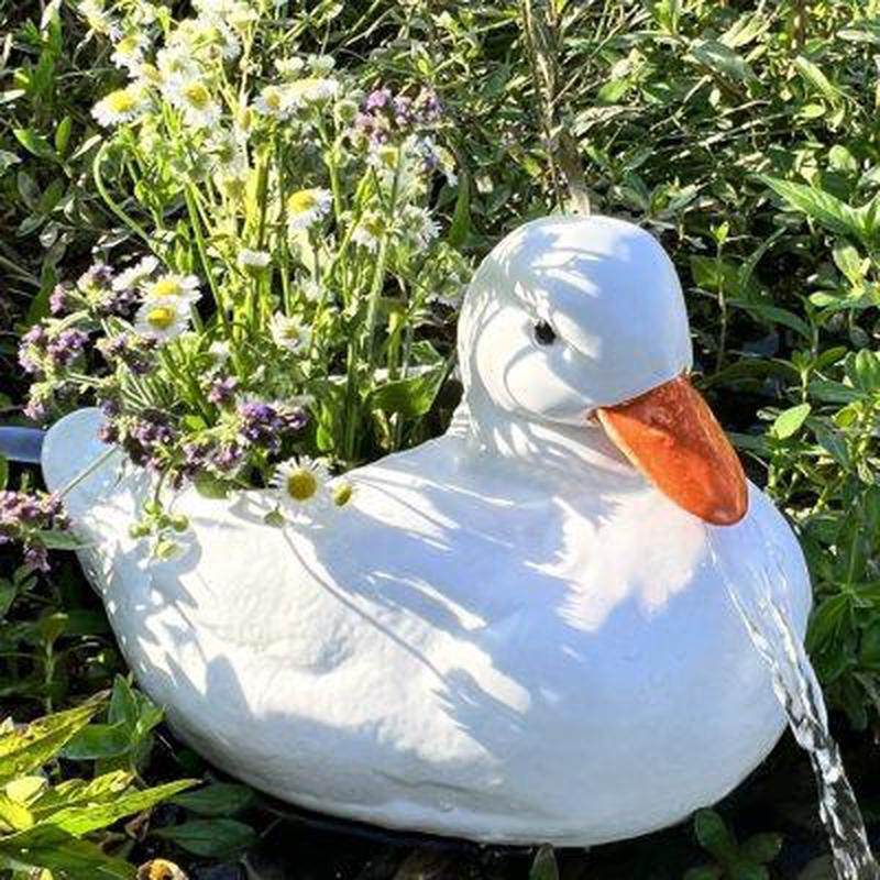 古法养鱼鱼缸水缸陶瓷鸭子景观流水罐流水摆件循环水过滤材料容器,淘宝优惠券,粉丝福利购,淘宝优惠卷
