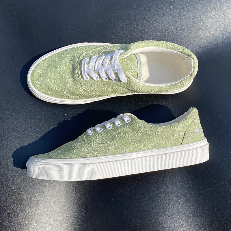 2025夏季新款男士爆款男帆布鞋透气大码男鞋绿色百搭休闲板鞋,淘宝优惠券,粉丝福利购,淘宝优惠卷