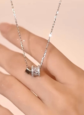 999纯银转运珠小蛮腰项链女轻奢小众锁骨链2025年新款情人节礼物