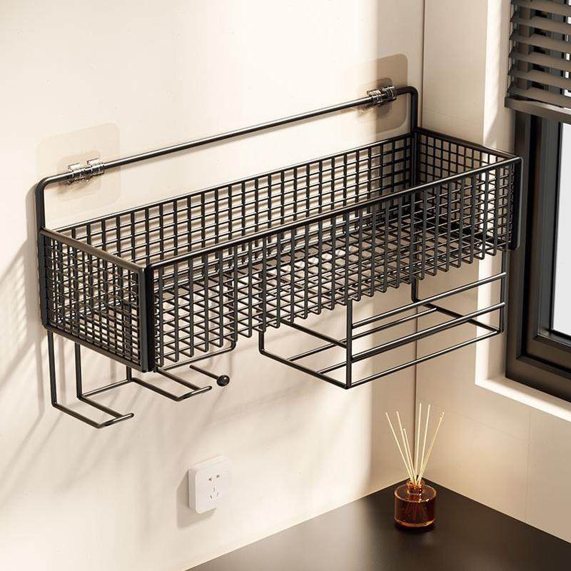 浴室收纳吹风机免打孔卫生间挂架置物架架子架懒人支架电吹风风筒,淘宝优惠券,粉丝福利购,淘宝优惠卷