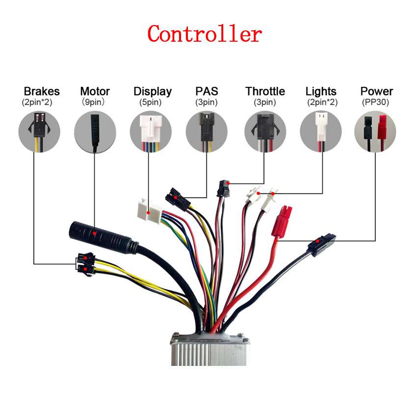 自行车滑板车锂电改装小套件用于500W，液晶仪表S866电量速度显示 - 图2