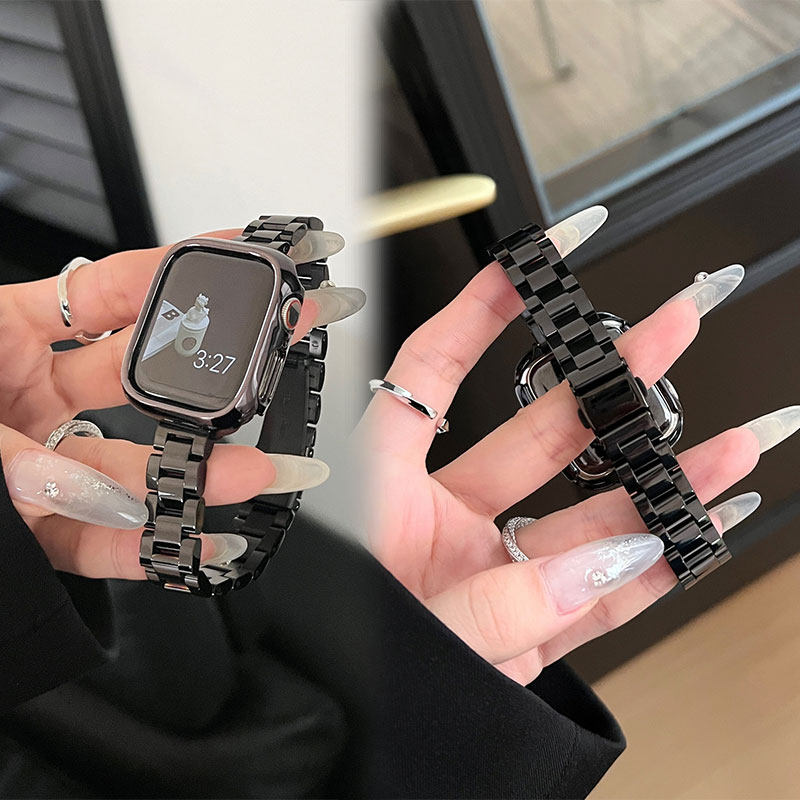 iwatch11苹果手表表带9不锈钢金属亮面链条适用Apple8se女s10腕带,淘宝优惠券,粉丝福利购,淘宝优惠卷