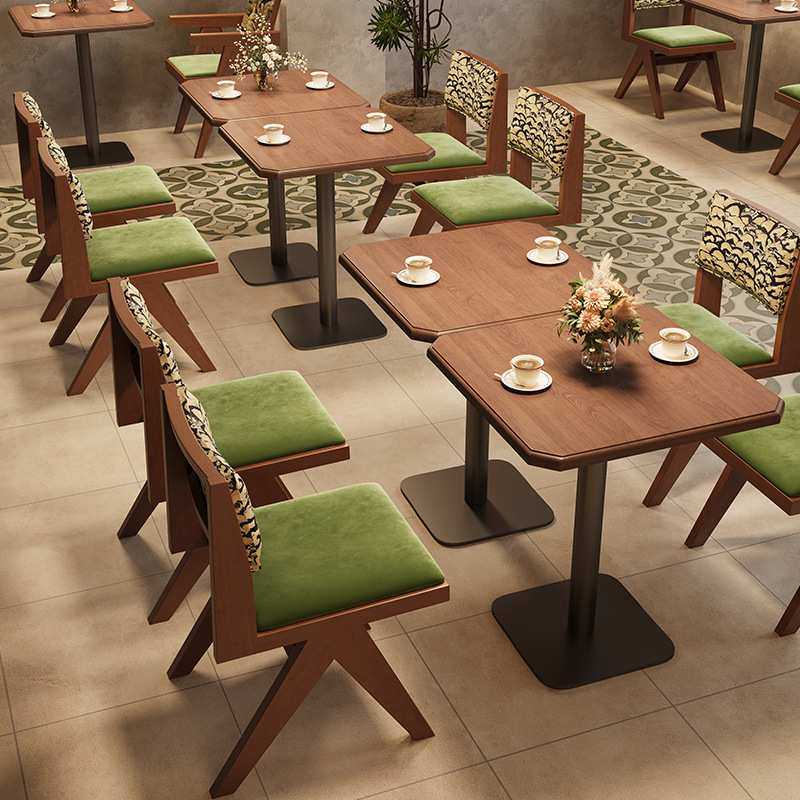 中古风东南亚网红餐厅餐桌椅组合商用西餐厅饭店茶楼靠墙实木卡座,淘宝优惠券,粉丝福利购,淘宝优惠卷