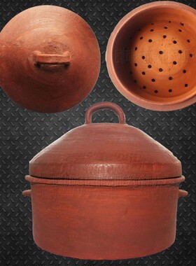 湖北应城特色手工艺  泥塑 土蒸笼  蒸格   蒸菜器V皿 农家乐餐具
