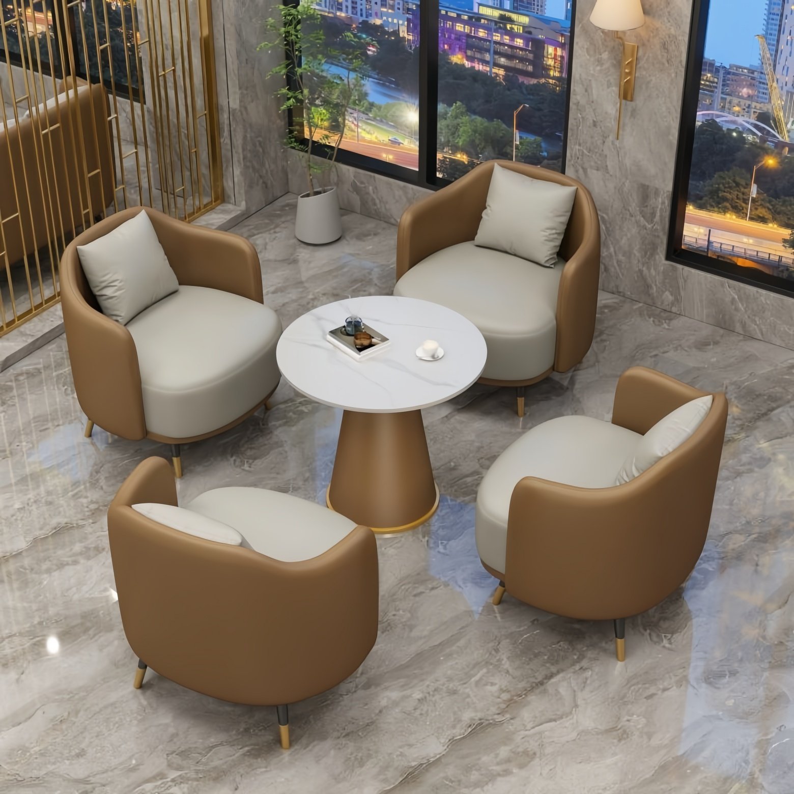 酒店商务接待沙发休息区美容院会客售楼处办公室休闲洽谈桌椅组合,淘宝优惠券,粉丝福利购,淘宝优惠卷