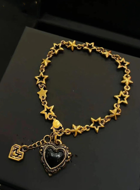 星星黑桃心手链复古网红明星同款高颜值个性ins风手链生日礼物