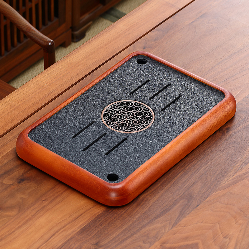 高档仿乌金石茶盘家用茶台沥水盘茶托盘茶具2024新款茶海套装干泡 - 图0