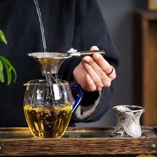 莲花过滤器茶叶过滤茶道茶漏配件茶滤锦鲤功夫茶叶茶具过滤网滤网 - 图0