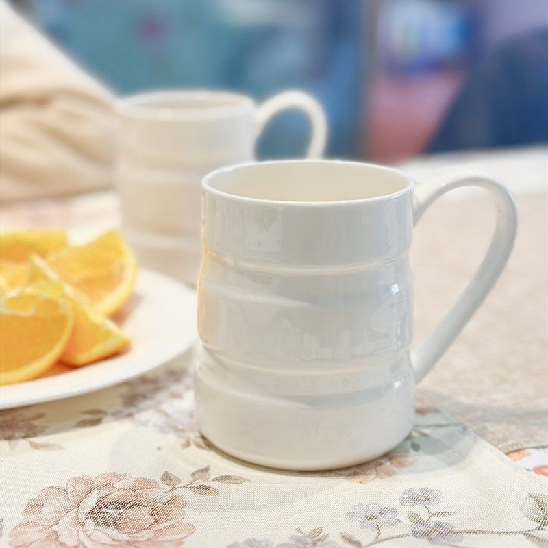 纯白双线a高温高骨瓷早餐杯马克杯咖啡杯儿童杯水杯果汁杯牛奶杯,淘宝优惠券,粉丝福利购,淘宝优惠卷