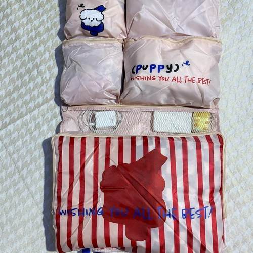 出差旅行收纳袋六合一整理包旅游分格衣物大容量衣服行李箱手提袋 - 图1