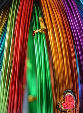 2.0mm*5m彩色氧化圆线手工DIY自行车编织造型氧化彩色铝线