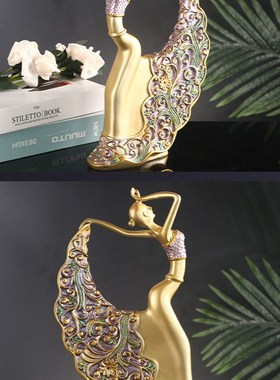 欧式舞女创意摆件家居q装饰品轻奢高档客厅酒柜电视柜艺术小工艺