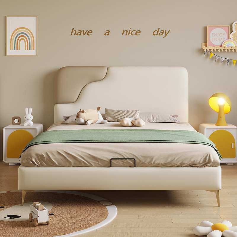 现代简约1.2米1.5米小户型卧室儿童单人男孩女孩公主床创意实木床,淘宝优惠券,粉丝福利购,淘宝优惠卷