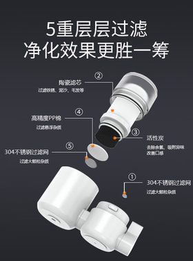 京东京造水龙头净水器滤芯3支家用厨房自来水前置过滤可清洗滤芯