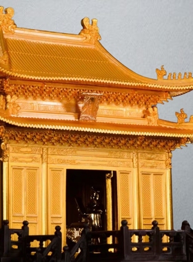 武当山文创道家真武大帝金殿纯铜鎏金办公家居祝福收藏馈赠佳品