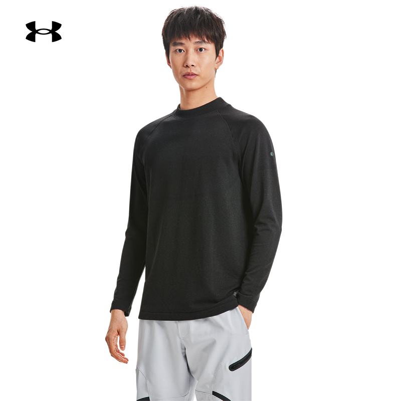 UA安德玛男装秋冬新款运动服健身跑步长袖T恤休闲上衣1379283-001